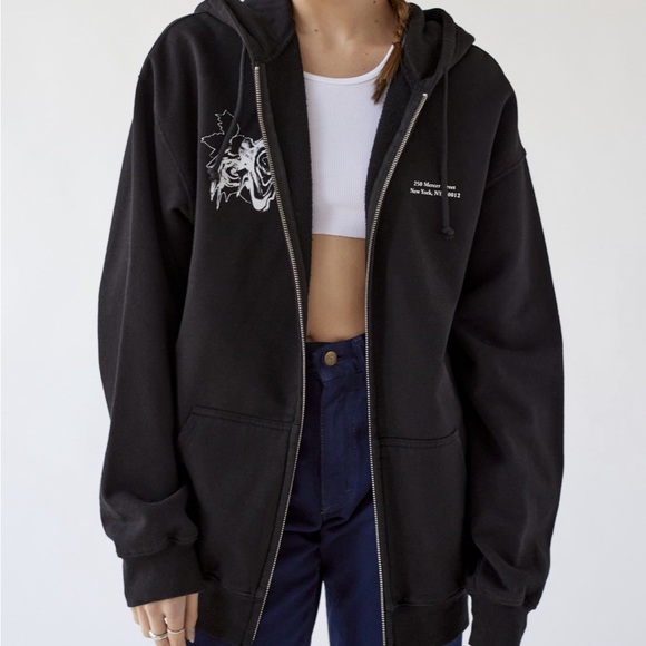 Mercer street flowers zip up sweatershirt - Picture 4 of 5